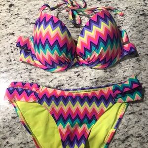 Aerie 34C push-up bathing suit top and bottom